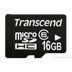 Купити Transcend MicroSDHC 16GB + SD adapter (class 4)