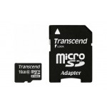 Купити Transcend MicroSDHC 16GB + SD adapter (class 10) (TS16GUSDHC10)