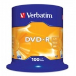 Купити Диск Verbatim DVD-R 4.7Gb 16X CakeBox 100шт (43549) 