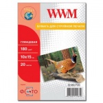 Купити Папір WWM 10x15 Glossy Paper (G180.F20)