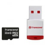 Купити Transcend MicroSDHC 32GB + SD adapter (class 10) + картрідер
