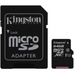 Купити Kingston 64GB microSDXC Class 10 UHS-I (SDC10G2/64GB)