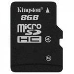 Купити Kingston MicroSD 8GB + SD adapter (class 4)