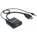 Купити Кабель Manhattan HDMI - VGA + 3.5 mm Jack (151450)