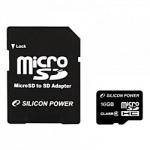 Купити Silicon Power MicroSDHC 16GB + SD adapter class 10 (SP016GBSTHBU1V10)