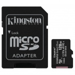 Купити Карта пам'яті Kingston MicroSDXC 128GB UHS-I A1 Class 10 +SD adapter (SDCS2/128GB)