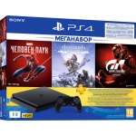 Купити Sony Playstation 4 1TB Pro + ігра Gran Turismo + Horizon Zero Dawn + Spider Man + PSPlus 3М (9391401)