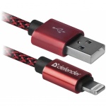 Купити Кабель Defender USB 2.0 AM Lightning 1m ACH01-03T PRO Red (87807)