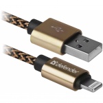 Купити Кабель Defender USB 2.0 AM-Lightning M 1m Gold (87806)