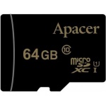 Купити Карта пам'яті Apacer MicroSD 64GB (AP64GMCSX10U1-RA)