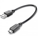 Купити Кабель CellularLine microUSB 15cm Black (USBDATACTRMICROUSB)