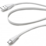Купити Кабель CellularLine microUSB 1m White (USBDATACMICROUSBW)