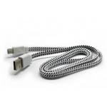Купити Кабель USB 2.0 AM-micro BM 3m біле обплетення RTL (B00435)