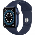 Купити Apple Watch Series 6 GPS 40mm Blue Aluminium Case with Deep Navy Sport Band (MG143UL/A) 