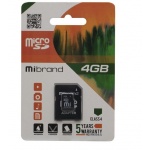 Купити Карта пам'яті Mibrand MicroSDHC 4GB Class 4 card only (MICDC4/4GB)