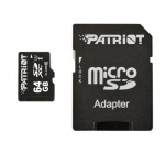 Купити Patriot MicroSDXC 64GB UHS-I Class 10 LX Series + SD adapter (PSF64GMDC10)