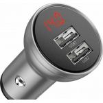 Купити Автомобільний зарядний пристрій Baseus Digital Display Dual USB 4.8A Car Charg 24W (CCBX-0S)