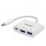 Купити Перехідник Intracom USB3.1 Type-C - HDMI/USB 3.0/PD 60W 4-in-1 White (152945)