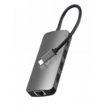 Купити Док-станція USB3.1 Type-C --> HDMI/USB 3.0x3/RJ45/SD(Micro)/TRRS 3.5mm/PD 100W Hub 8-in-1 Media-Tech