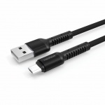 Купити Кабель MakeFuture USB 2.0 AM to Micro 5P 1m 2.4A Denim Grey (MCB-MD1GR)