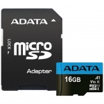 Купити Карта пам'яті A-DATA MicroSDHC 16GB class 10 UHS-I + SD adapter (AUSDH16GUICL10A1-RA1)