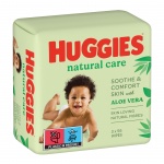 Купити  Дитячі вологі серветки Huggies Natural Care 56 х 3шт. (5029053550176)