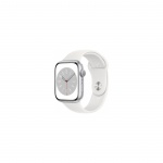 Купити Apple Watch Series 8 GPS 45mm Silver Aluminium Case with White Sport Band - Regular (MP6N3UL/A)