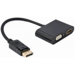 Купити Перехідник Cablexpert DisplayPort - HDMI/VGA Black (A-DPM-HDMIFVGAF-01)