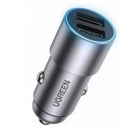 Купити Автомобільний зарядний пристрій UGREEN USB-A Dual 24W QC CD130 Grey (50592)
