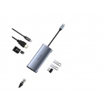 Купити Jellico HU-81 USB-C to USB3.0*3 + SD + TF + HDMI + PD + RJ45 Grey