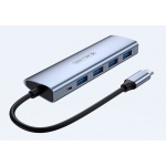 Купити Jellico HU-51 USB-C to USB3.0*4 + MicroUSB Grey