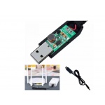 Купити Перехідник живлення для роутера USB - DC 5.5*2.1mm 5V-12V 1m (RL073191)