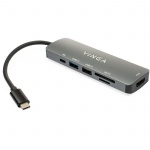 Купити Кардрідер Vinga USB Type-C 3.1 to HDMI+USB3.0+USB 2.0+SD/microSD+PD 6in1 (VHC6)