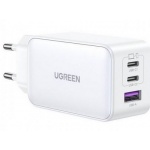 Купити Зарядний пристрій Ugreen CD244 3xUSB 65W GaN 2хUSB-C+USB-A White (15334)
