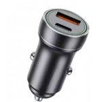 Купити Автомобільний зарядний пристрій Jellico F4 USB+USB-C 20W Lightning Black