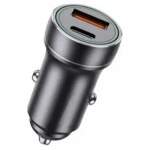 Купити Автомобільний зарядний пристрій Jellico F4 USB+USB-C 3.1A Black